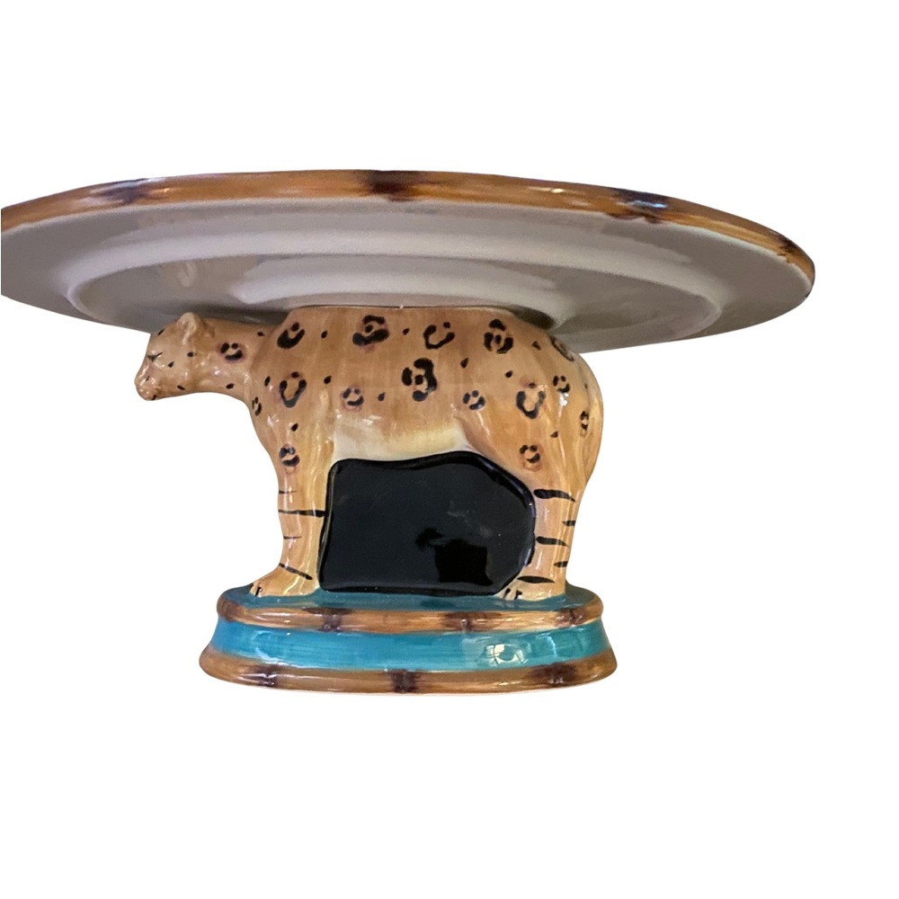 Leopard Ceramic Cake Stand